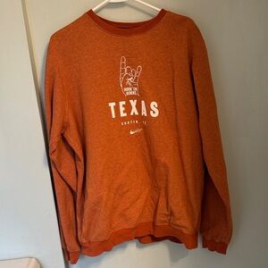 Nike Men's Burnt Orange Texas Crewneck Sweater